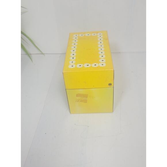 Vintage Recipe Box, Daisy Flower Yellow, Ohio Art Retro, Kitchen Decor - Picture 4 of 7